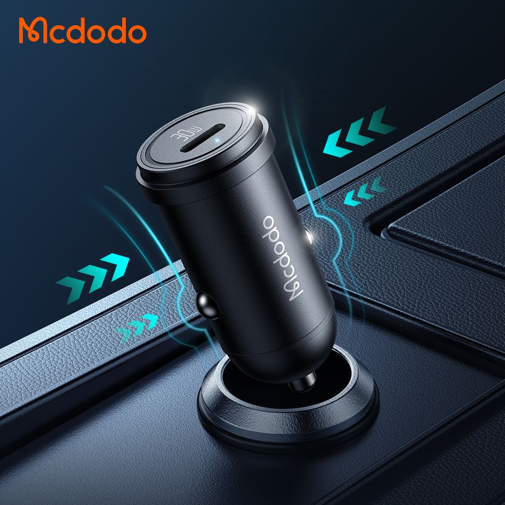 Mcdodo 30w Fast Car Charger + 36w USB-C to Apple iPhone Lightning Cable