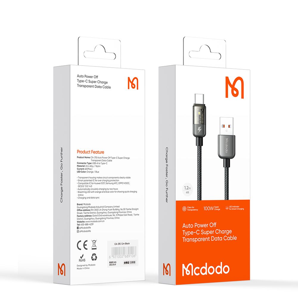 Mcdodo Auto Off Prism Series Cables