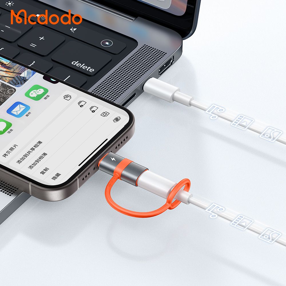 Mcdodo Lightning to USB-C 60W Fast Charging Connector + Data