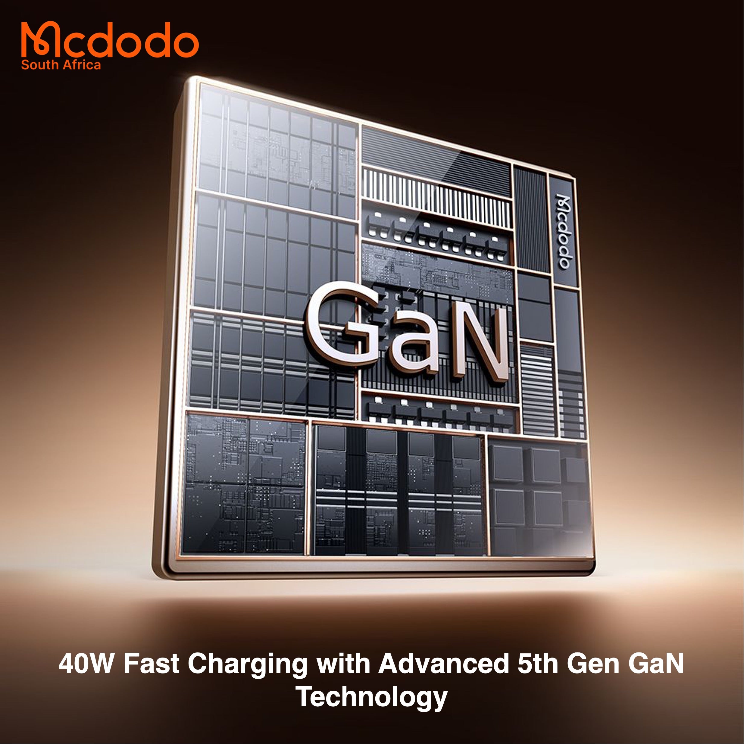 Mcdodo 40w GaN Fast Charger Retractable USB-C Cable Digital Watt Display