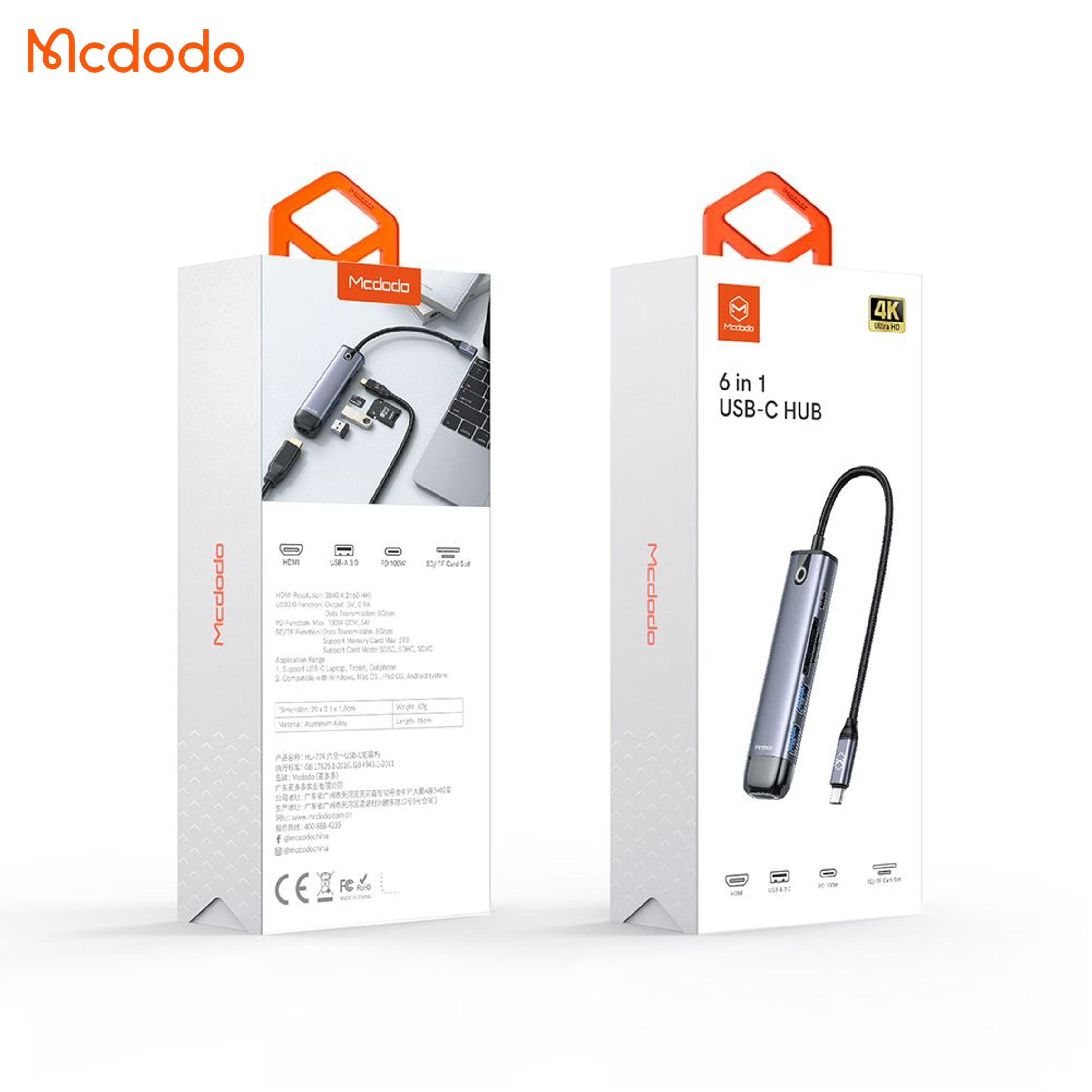 Mcdodo USB-C 6 in 1 Dongle HUB
