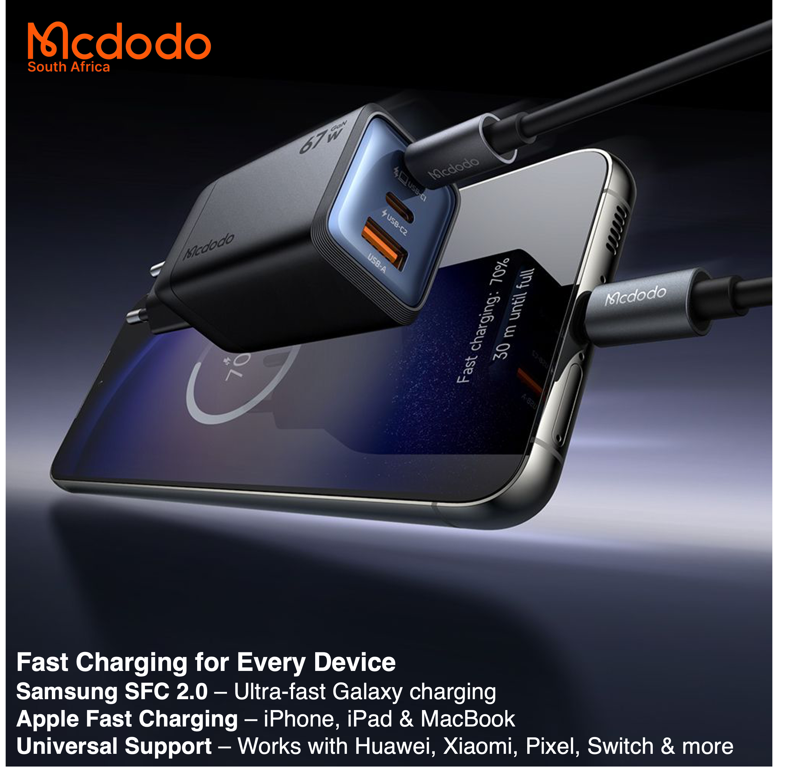 Mcdodo 67W Gana Mini GaN Charger