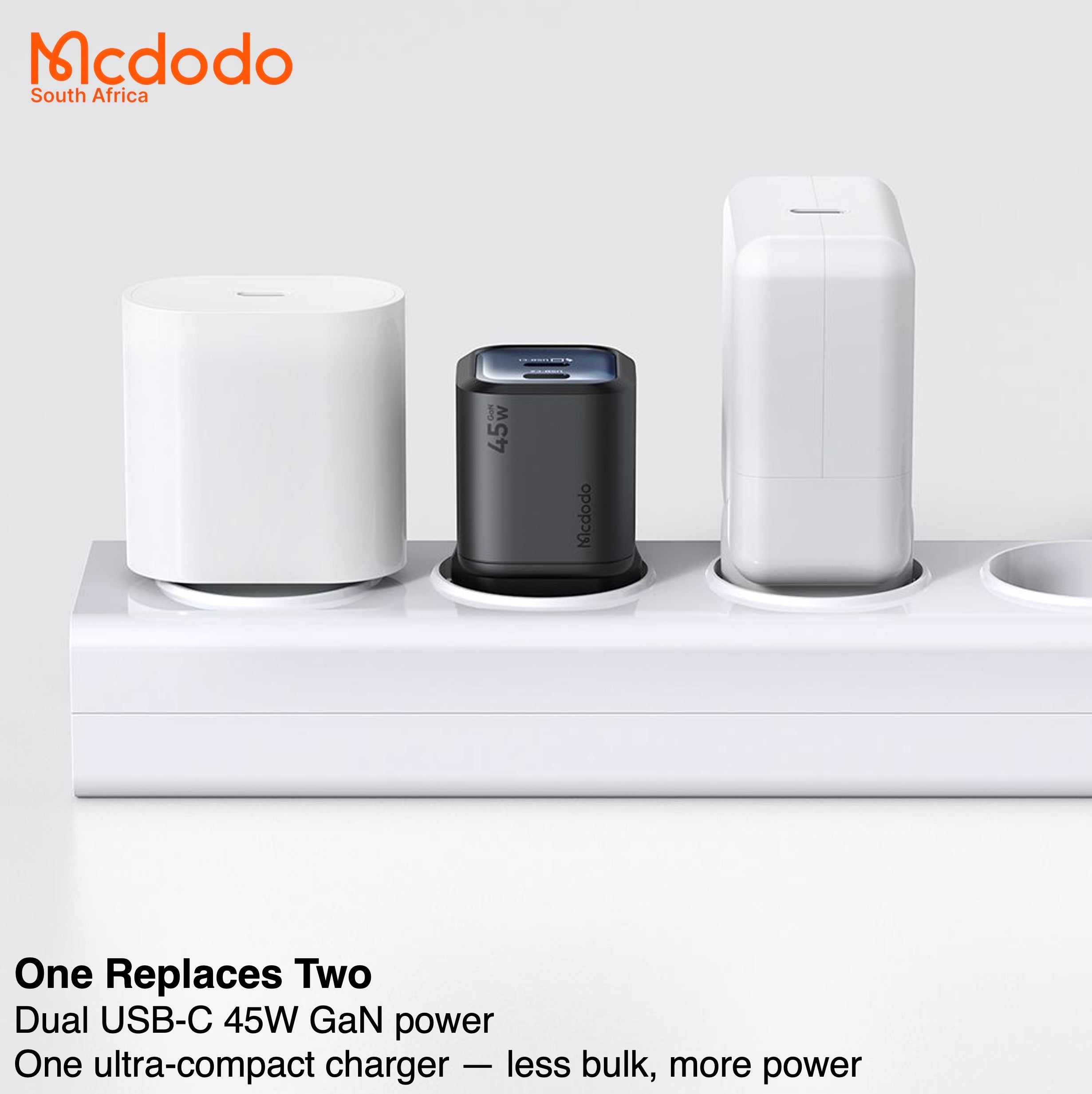Mcdodo 45W Mini GaN Charger Dual USB-C