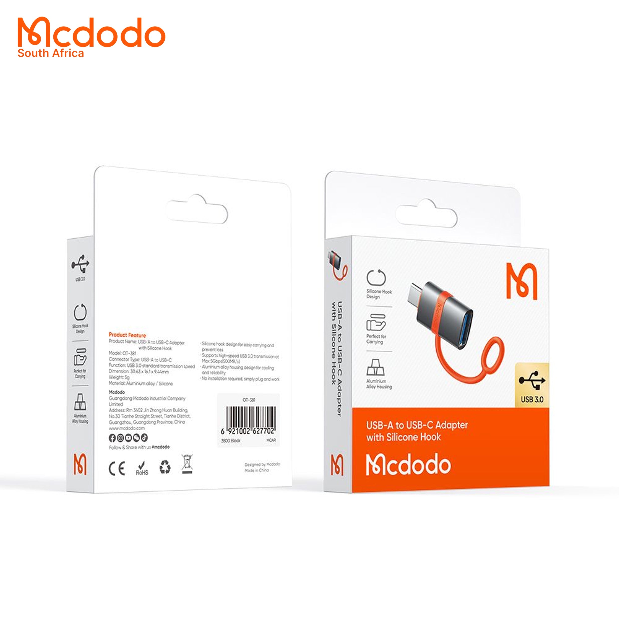 Mcdodo USB-A To USB-C Charging Connector + Data USB3.0 Adapter