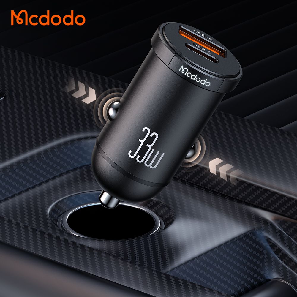 Mcdodo 33w Mini Dual Port Fast Car Charger With LED Light