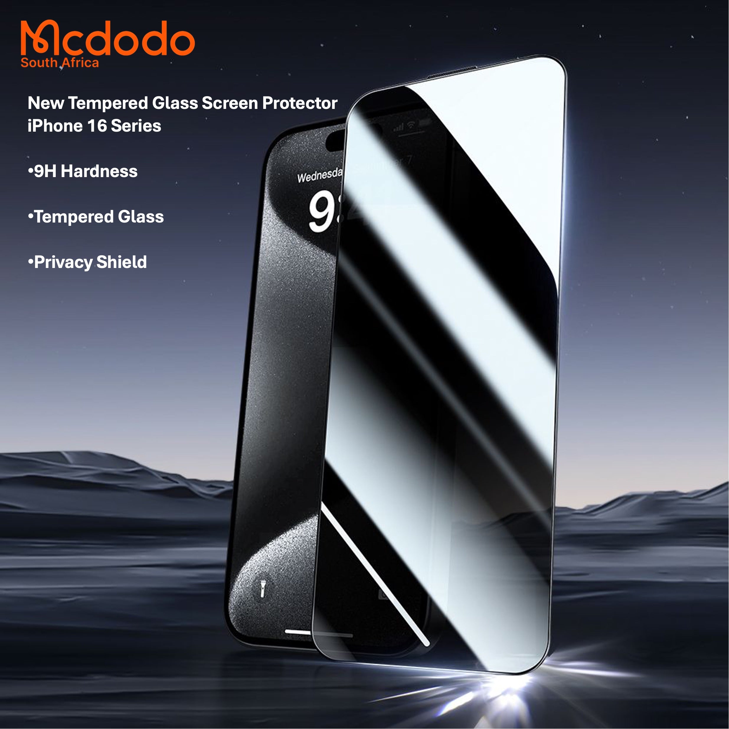 Apple iPhone 16 Series Screen Protectors 9H Privacy Tempered Glass