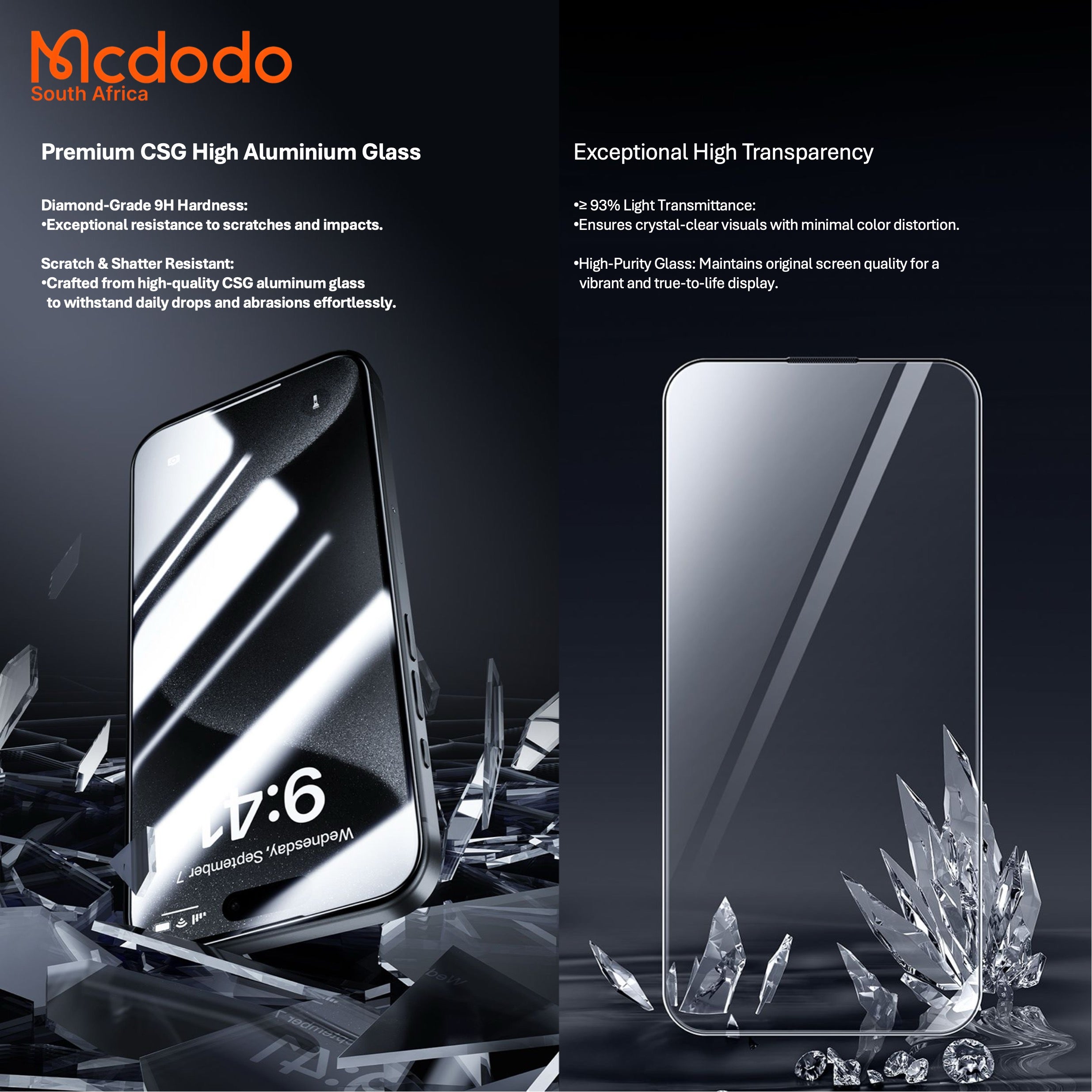 Apple iPhone 16 Series Screen Protectors 9H Tempered Glass