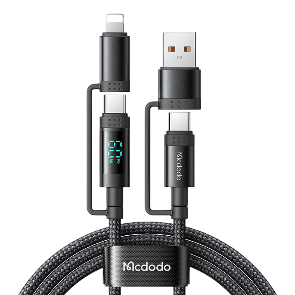 Mcdodo 4-1 Charging Cable + LED Watt Display