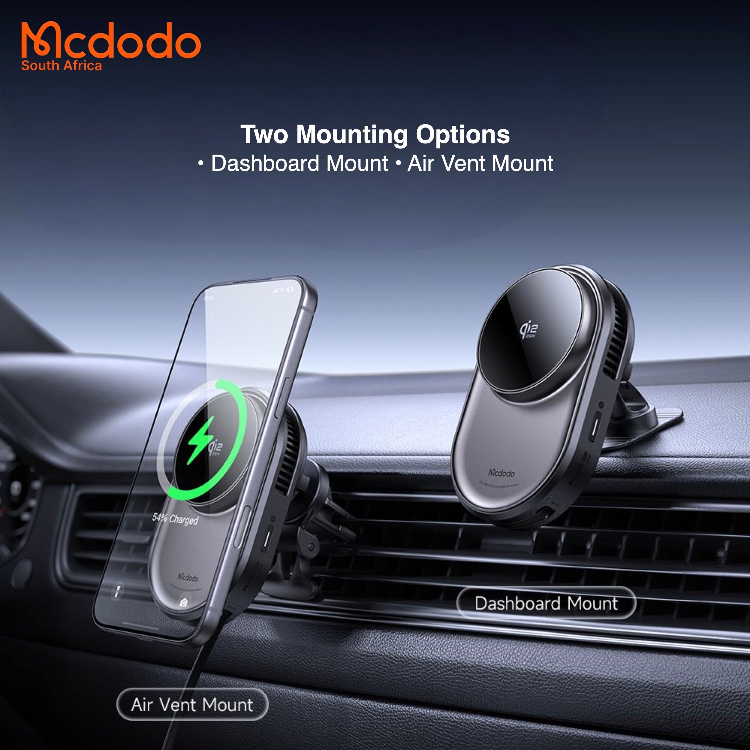 Mcdodo 25W Qi2 Magsafe Magnetic Wireless Car Charger Vent or Dash Mount