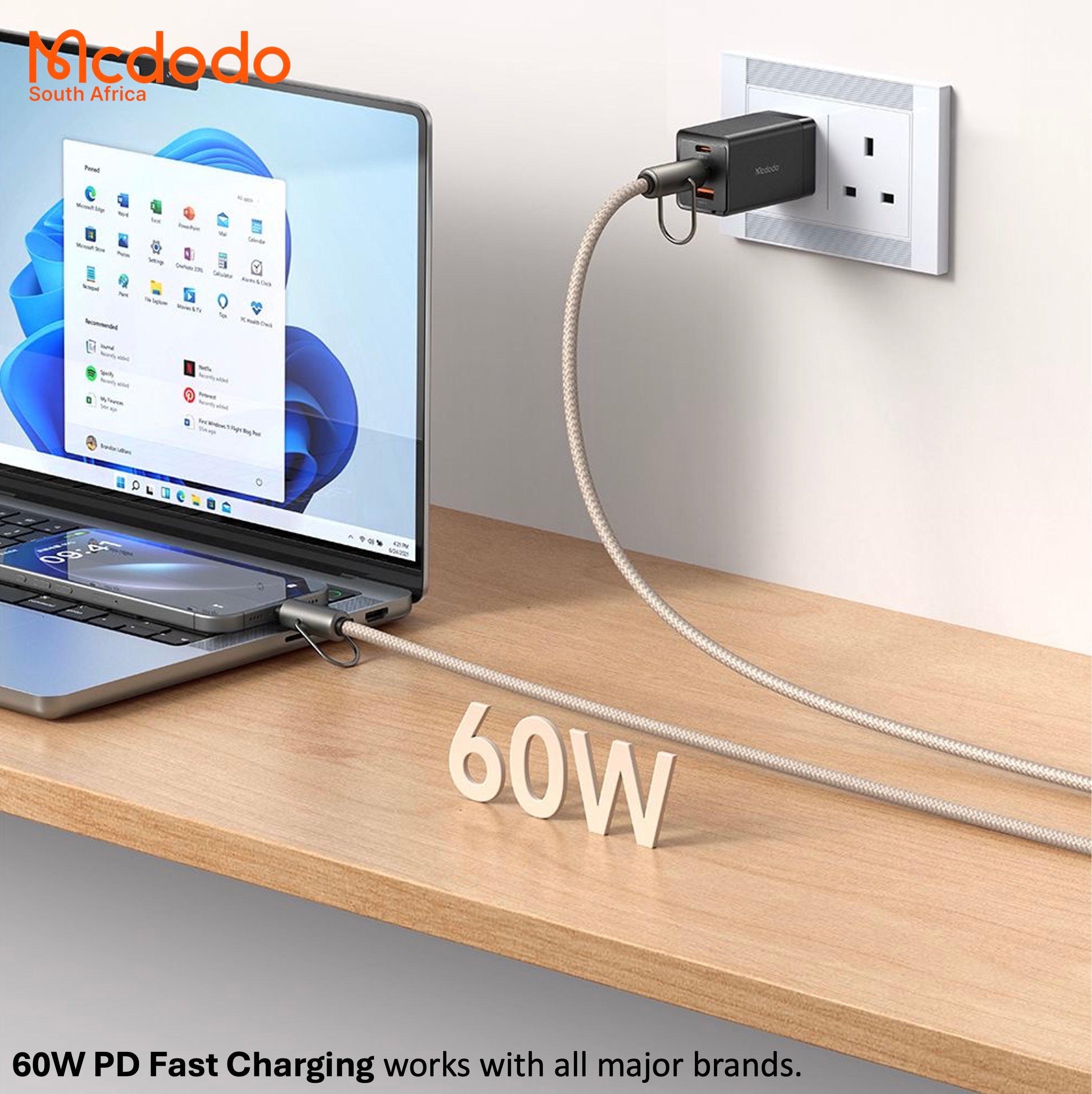 Mcdodo Lanyard + 60W USB-C Charging Cable