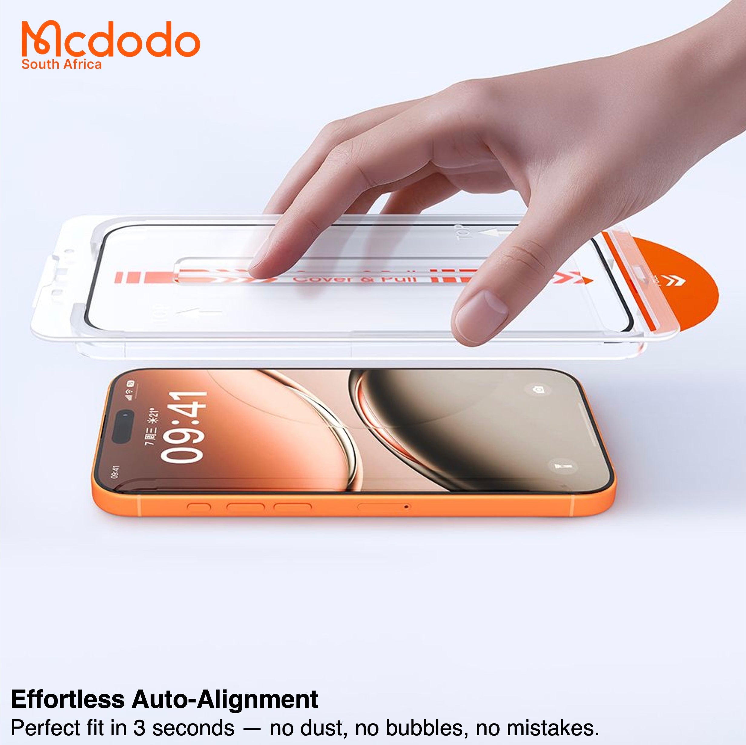 Mcdodo AutoFit Apple iPhone 17 Screen Protector 9H Glass with Easy Install Kit