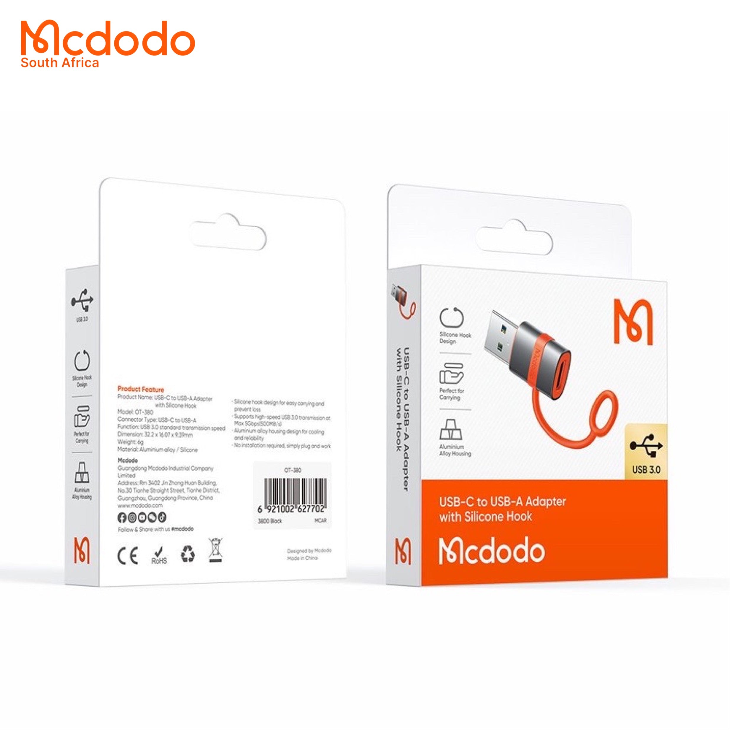 Mcdodo USB-C To USB-A Fast Charging Connector + Data